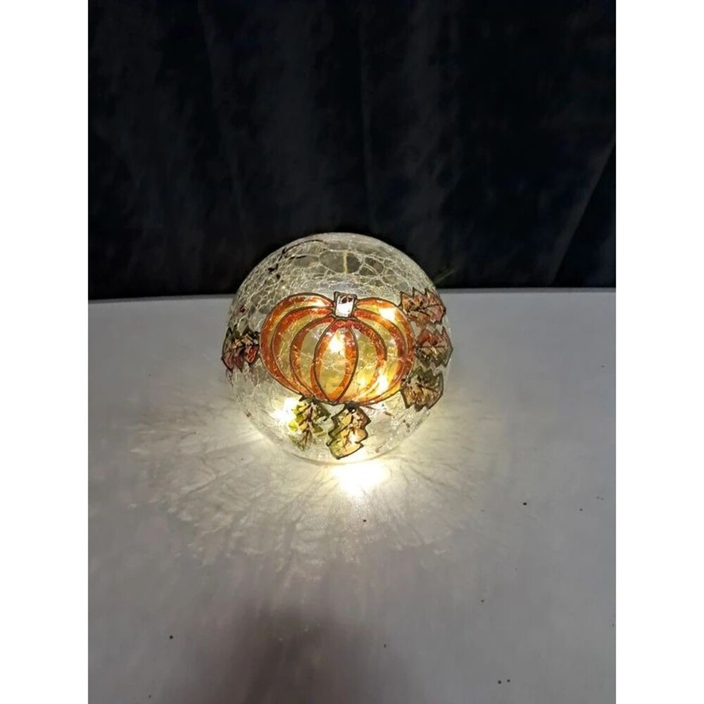 Lighted Fall Globe - Picture 2 of 3